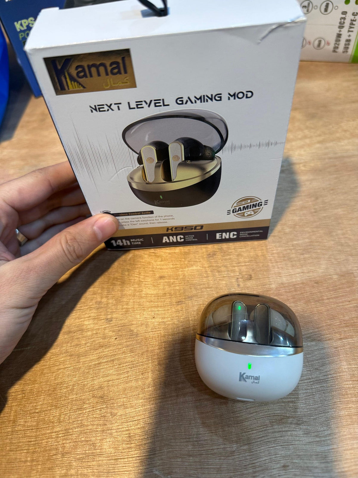 Kamal K950 Gaming Wireless Earbuds – ANC & ENC, Wireless Camera Control, 14H Music Time