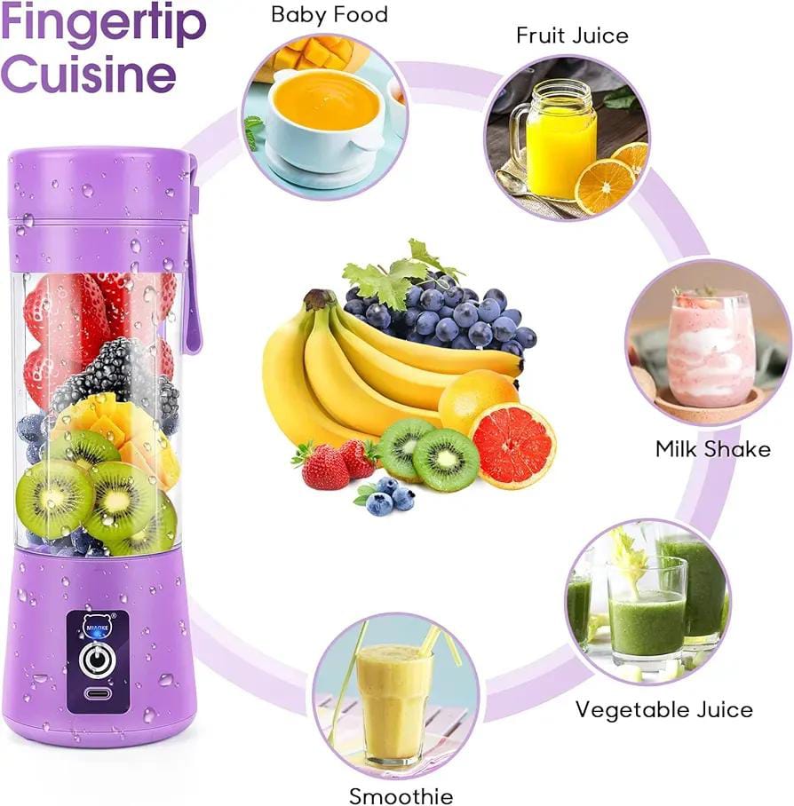 Portable Mini Blender USB Rechargeable Juicer – 22000 RPM Pure Copper Motor, 304 Stainless Steel Blade, Fruit Smoothie Maker