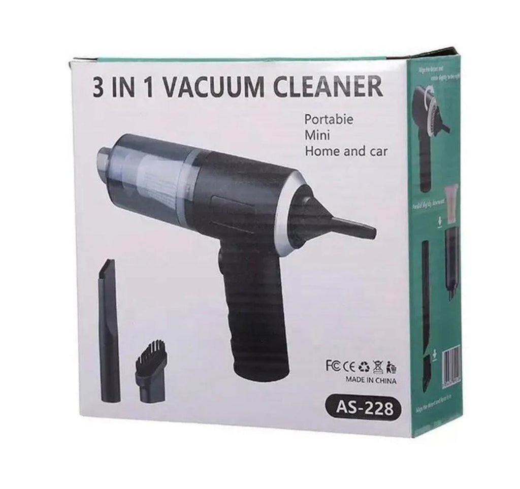 3 in 1 Wireless Portable Vacuum Cleaner – Cordless Rechargeable Mini Handheld Vacuum for Car, Home & Office