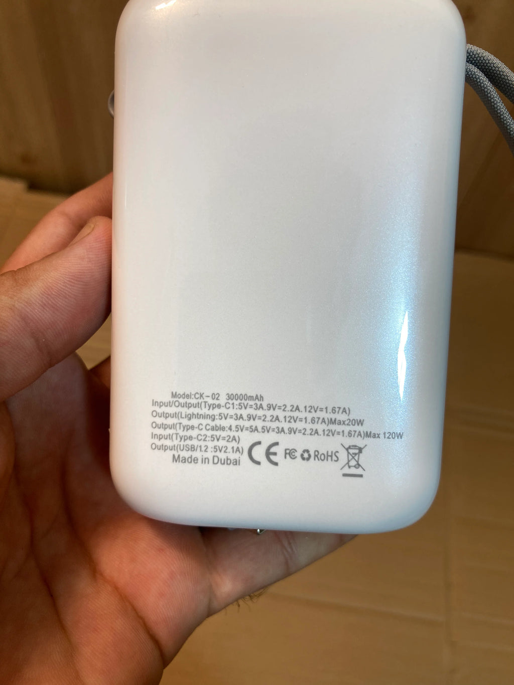 Kamal Ultra Compact Super Fast Charging Power Bank 120W 30000