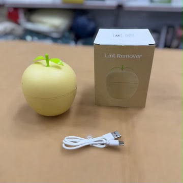 Mini Apple Lint Remover – Rechargeable USB-C Portable Fabric Shaver for Sweaters, Clothes & Sofa