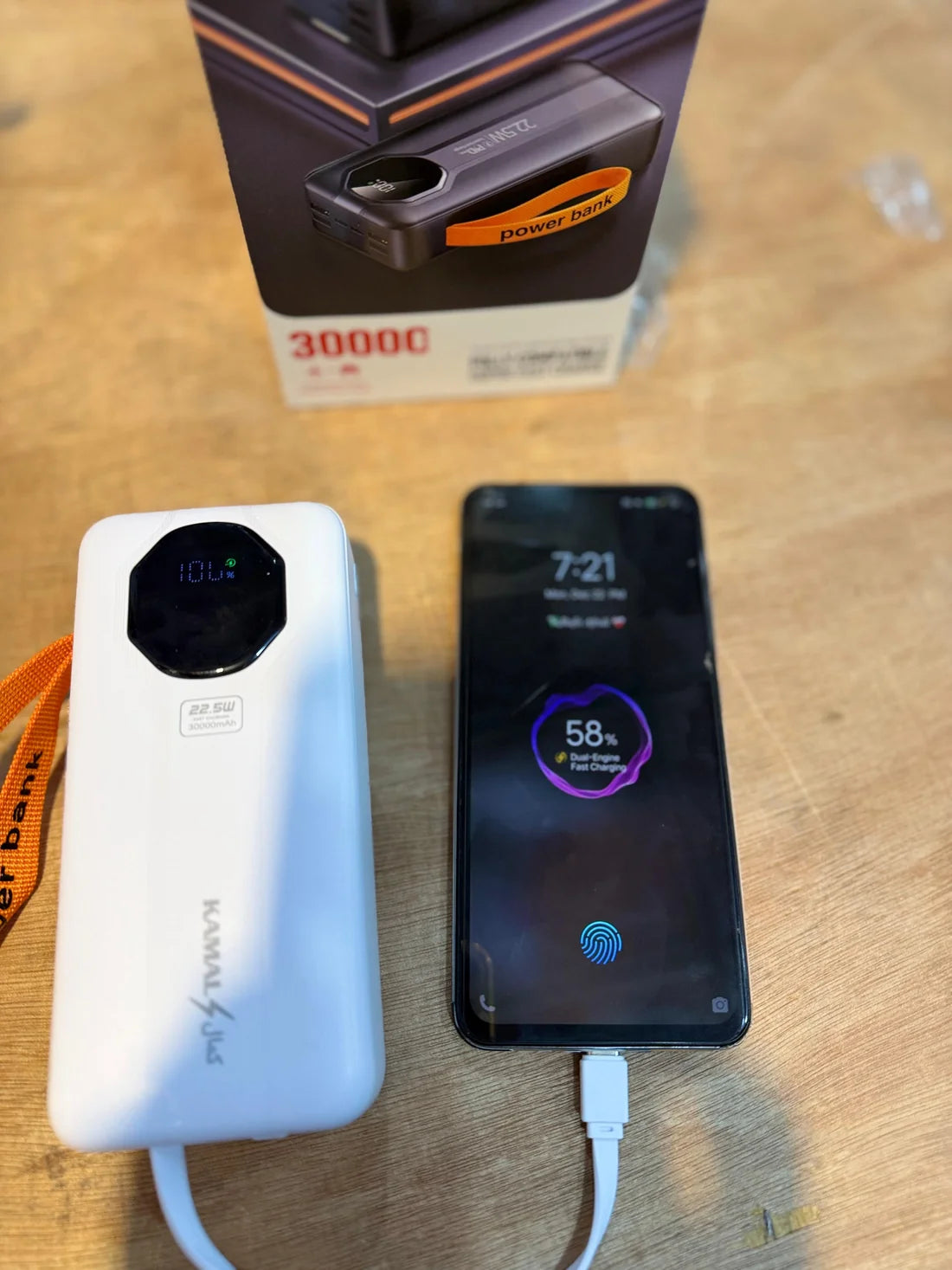 Kamal CK-018 Power Bank 30000mAh – 22.5W Super Fast Charging, Type-C & Lightning Compatible
